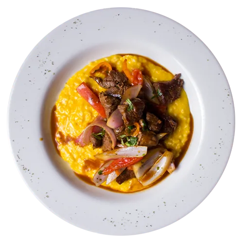 Risotto con Lomo Saltado